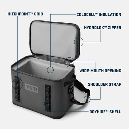 Yeti - Hopper Flip - 18 Soft Cooler - Black - Onshore Cellars