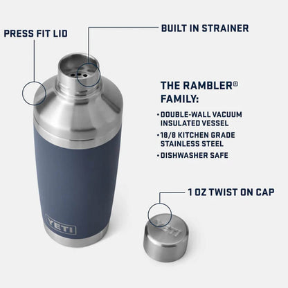 Yeti - Rambler - 20oz (591mL) Cocktail Shaker - Navy - Onshore Cellars